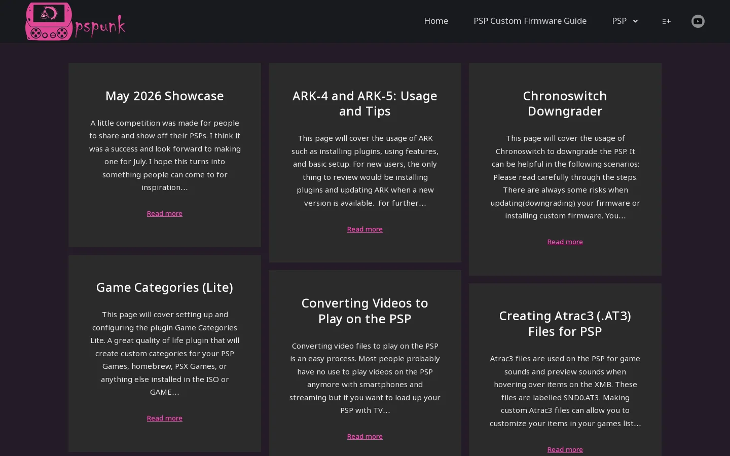pspunk Homepage screenshot