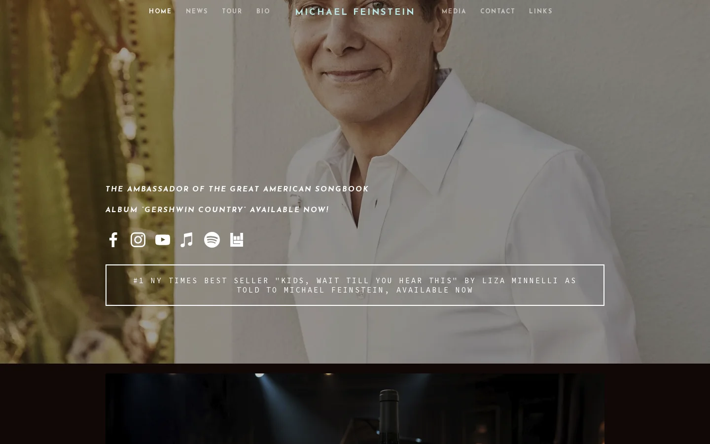 Michael Feinstein Homepage screenshot