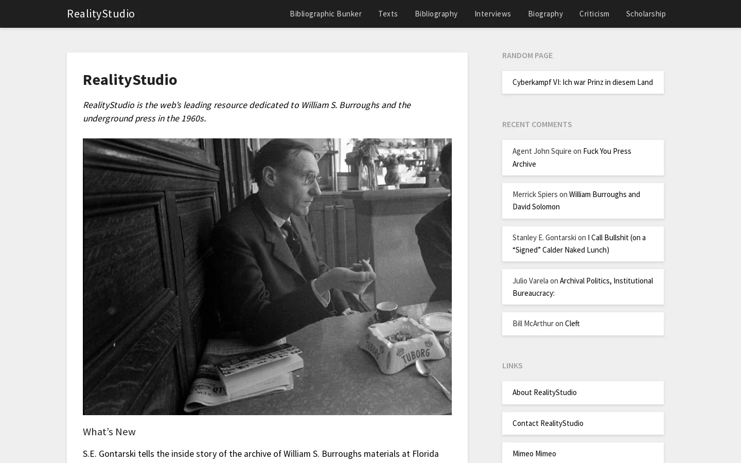 RealityStudio Homepage screenshot