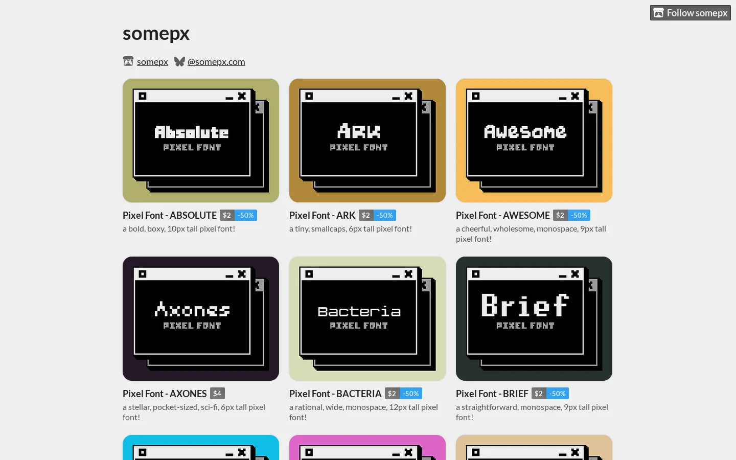 somepx Homepage screenshot