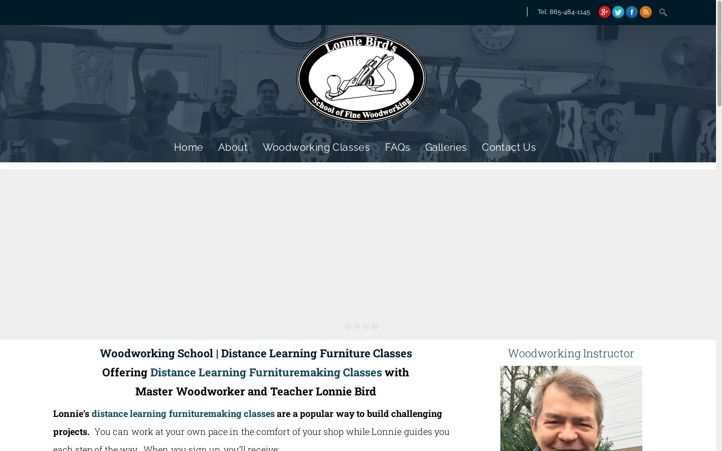 Lonnie Bird Homepage screenshot