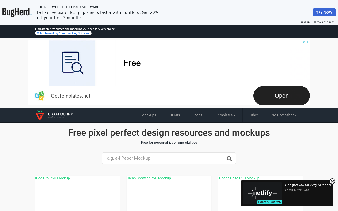 graphberry.com Homepage screenshot