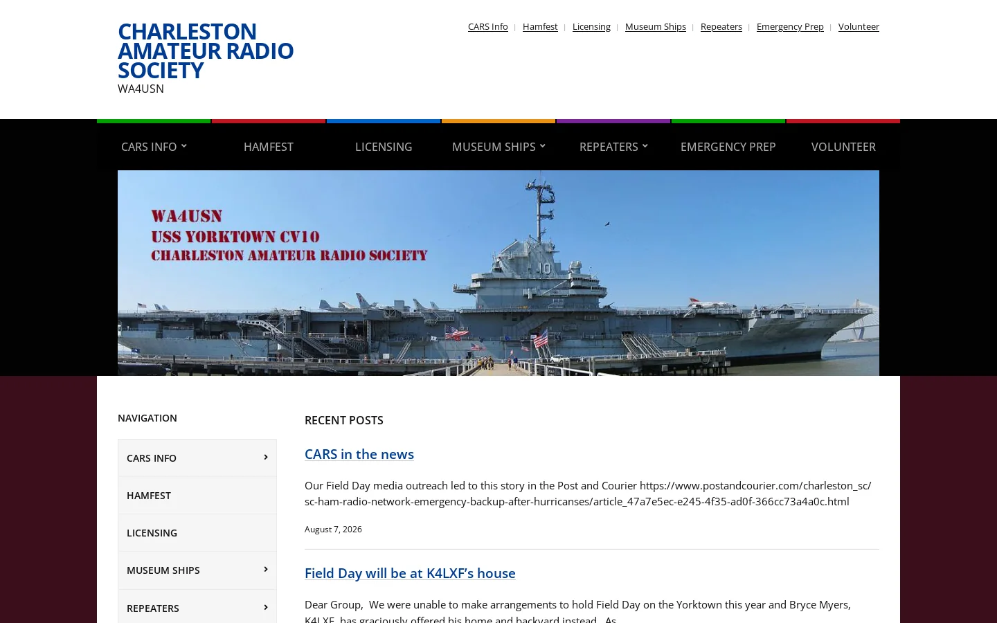 WA4USN Homepage screenshot