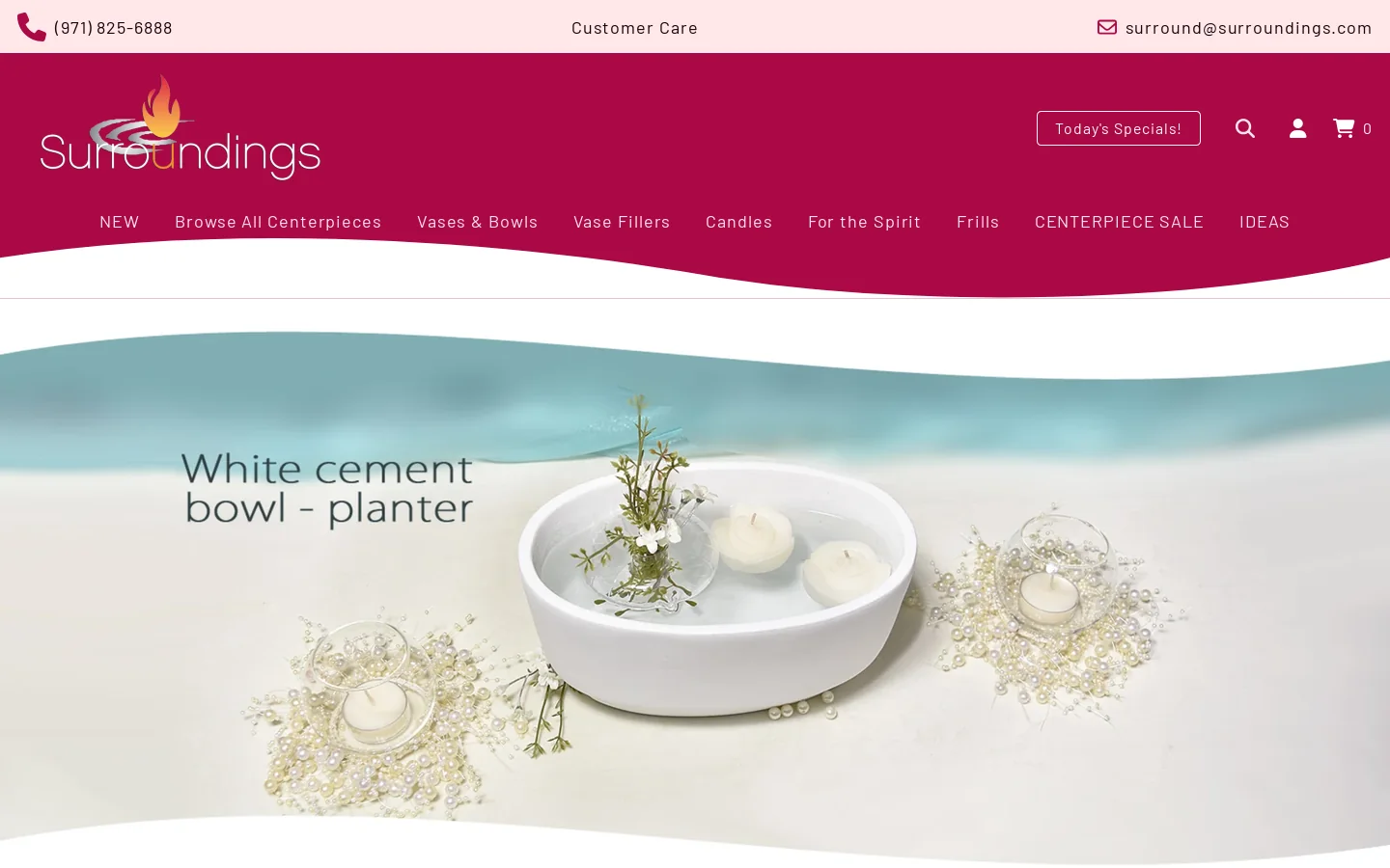 Surroundings Homepage screenshot