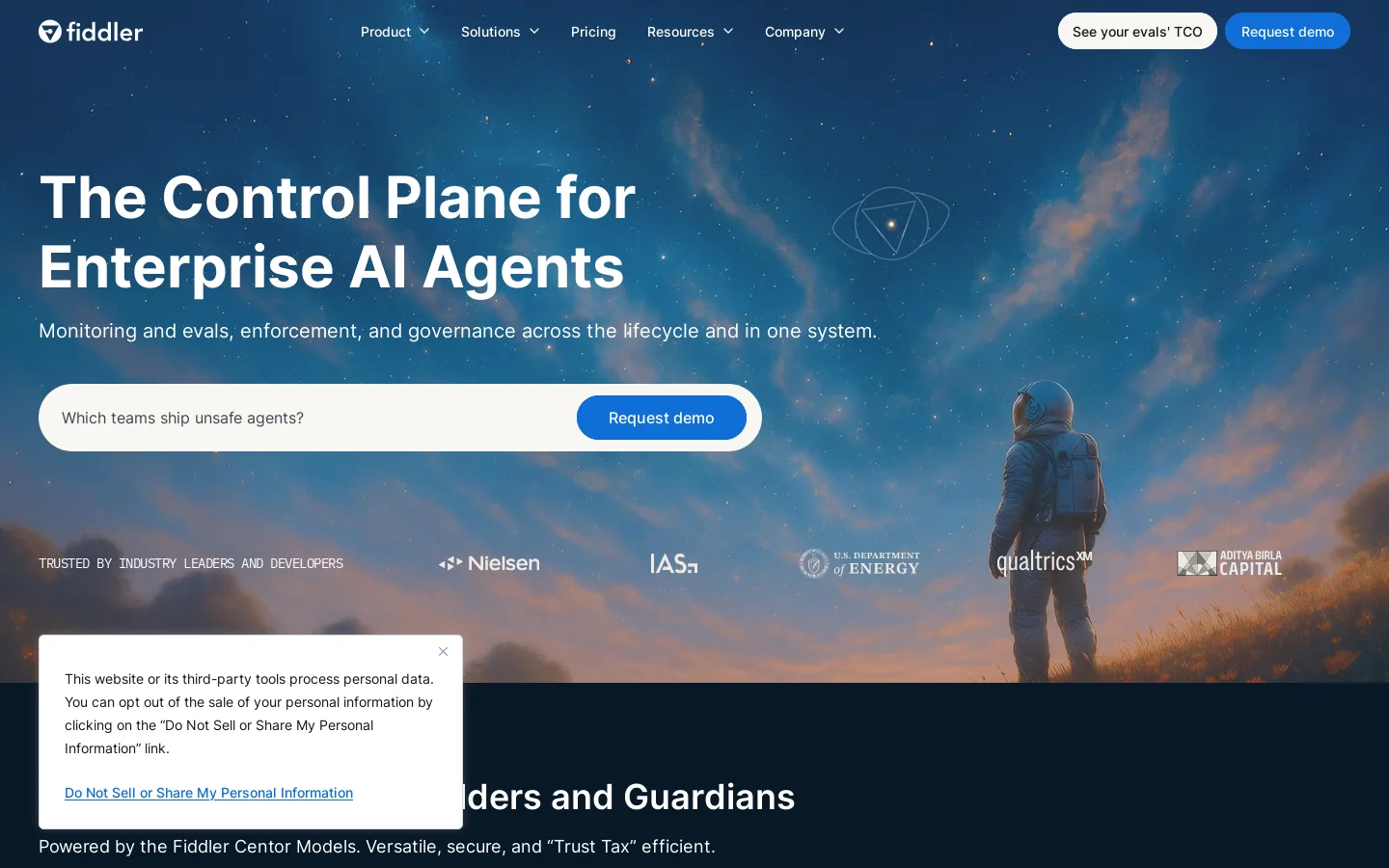 Fiddler AI Homepage screenshot