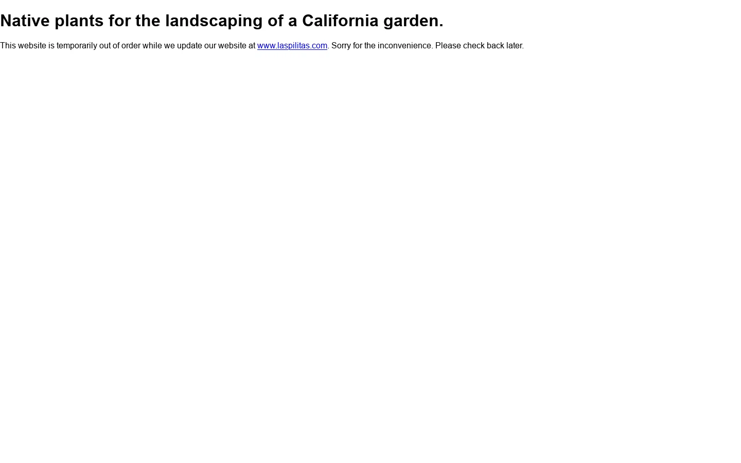 Native Plants for a California Garden, easy landscape design with native plants Homepage screenshot