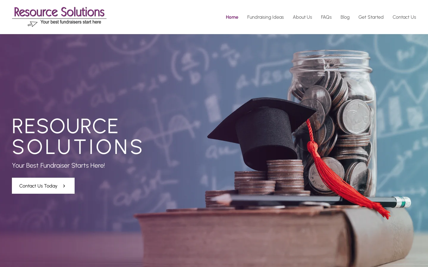 Group Fundraising Programs | Resource Solutions Homepage screenshot