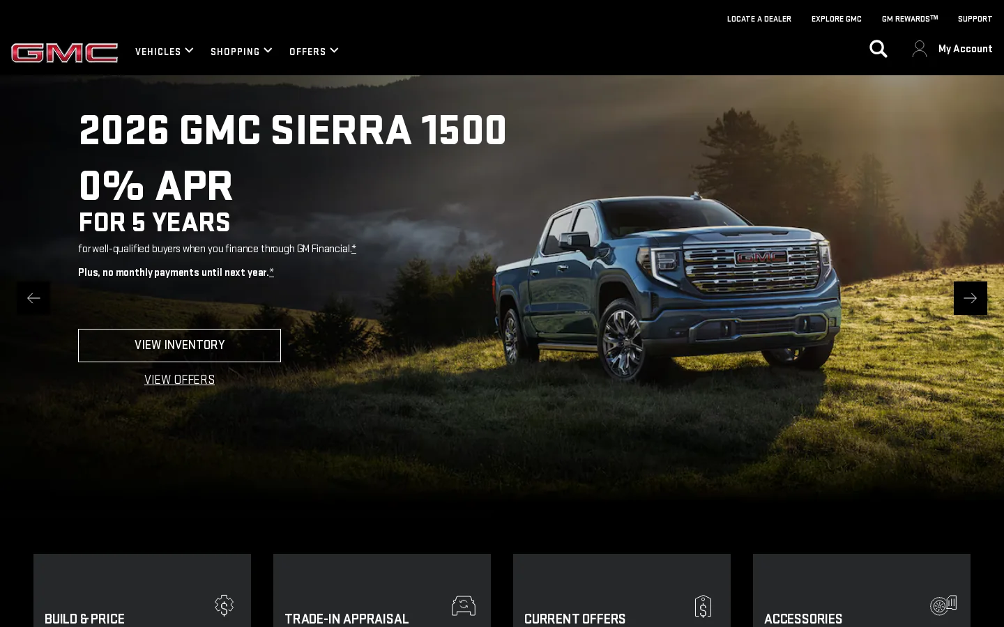 GMC Lineup Homepage screenshot