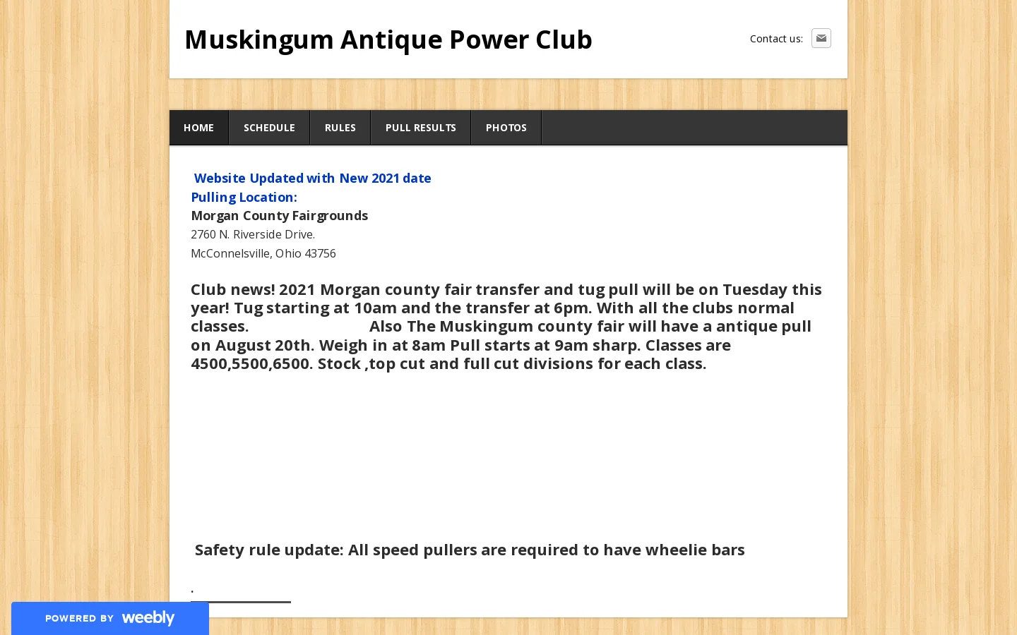 Muskingum Antique Power Club - Home Homepage screenshot