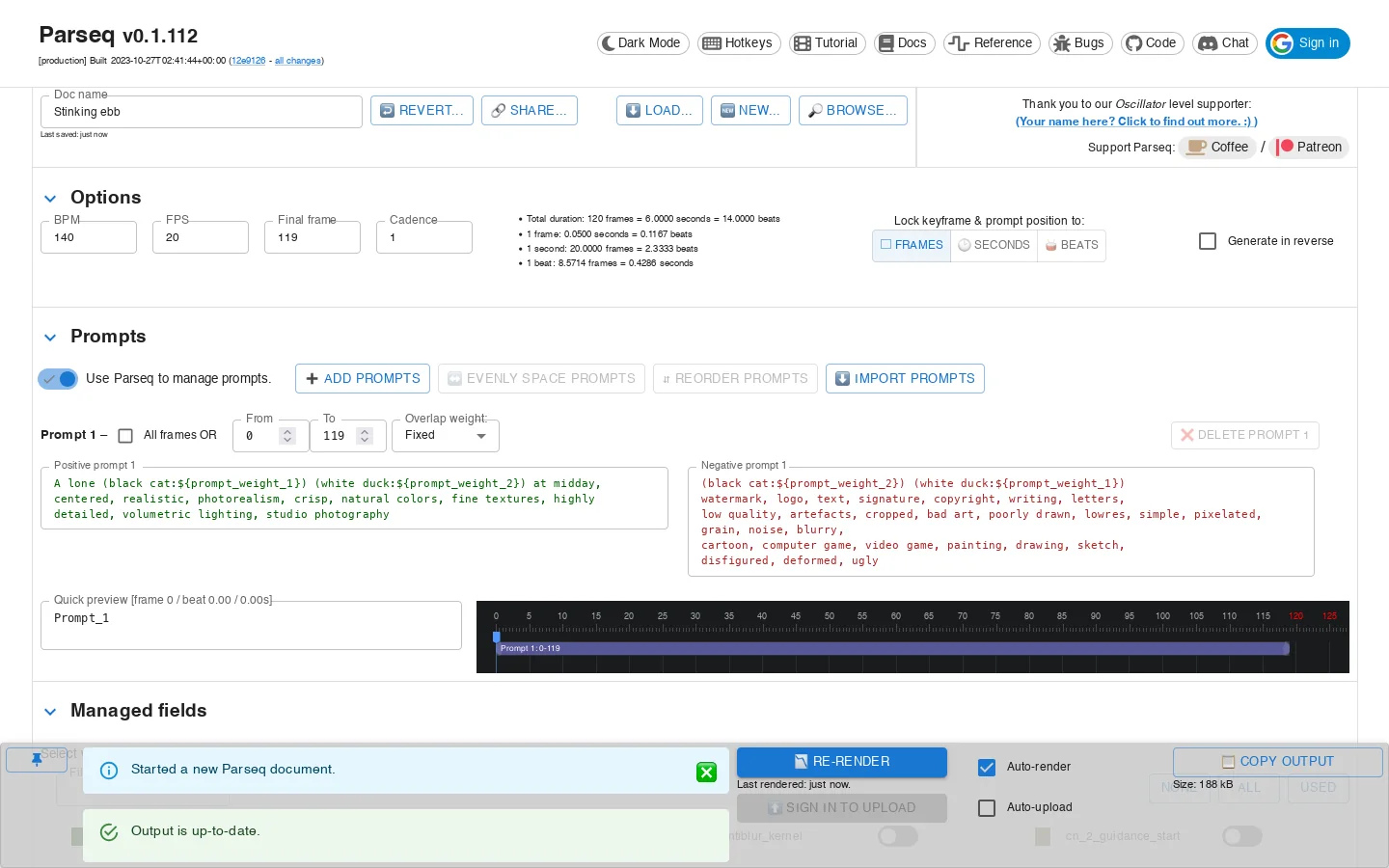 Parseq - parameter sequencer for Stable Diffusion Homepage screenshot