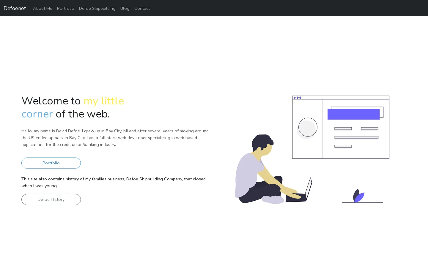 Defoenet Homepage screenshot