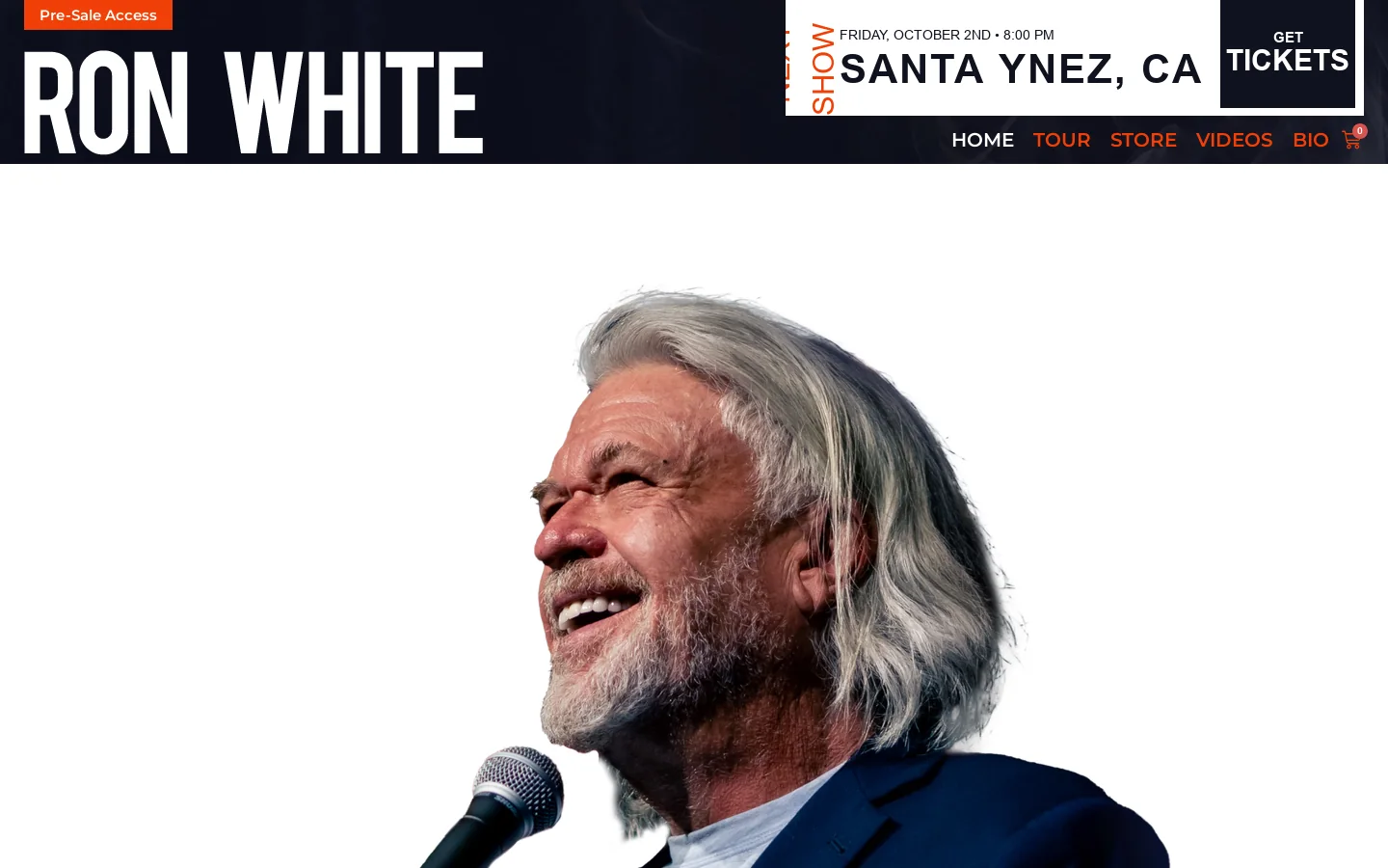 Ron White Homepage screenshot