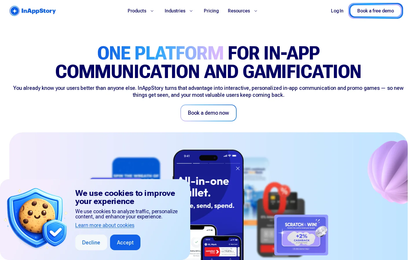 InAppStory Homepage screenshot