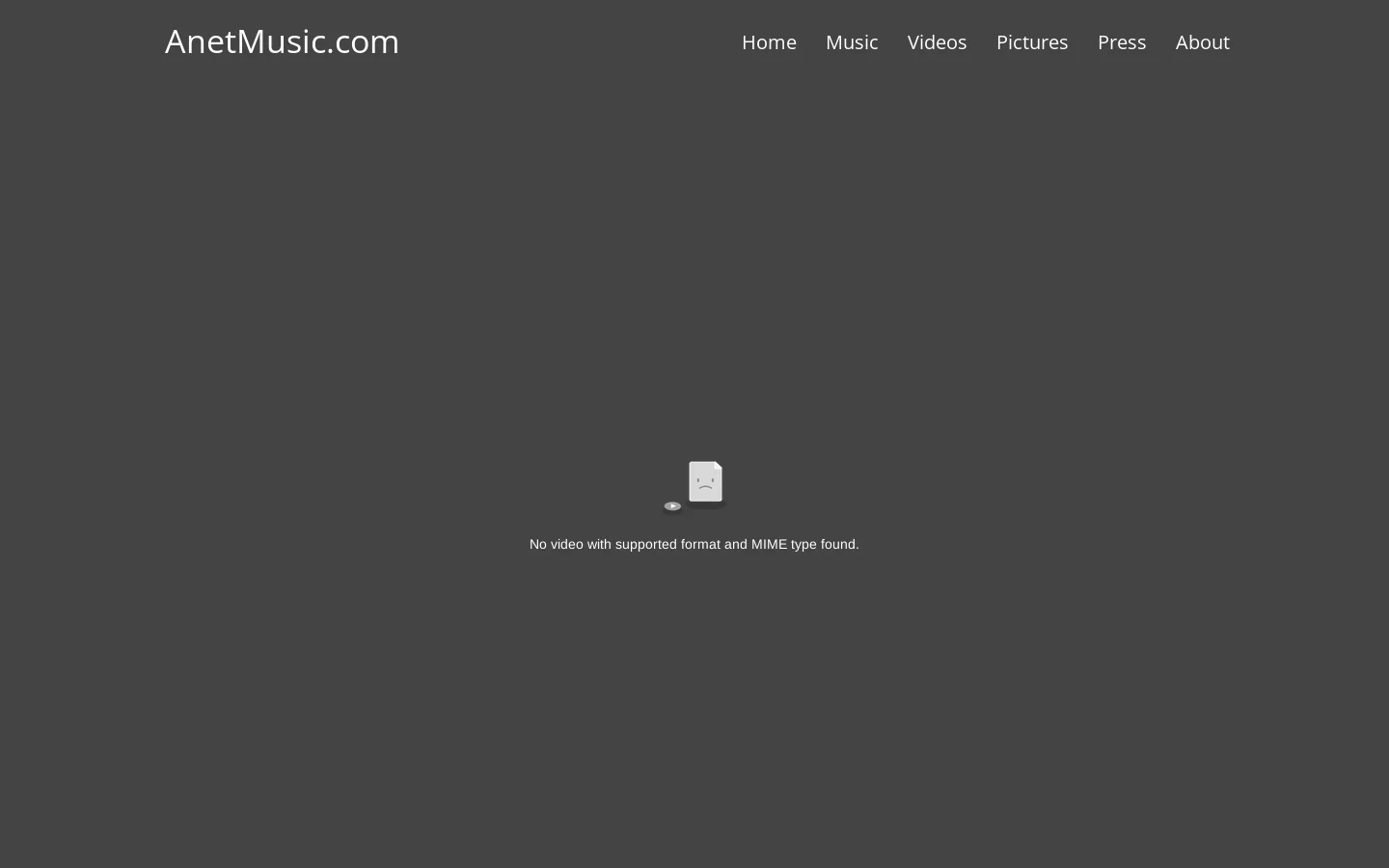 Anetmusic.com Homepage screenshot