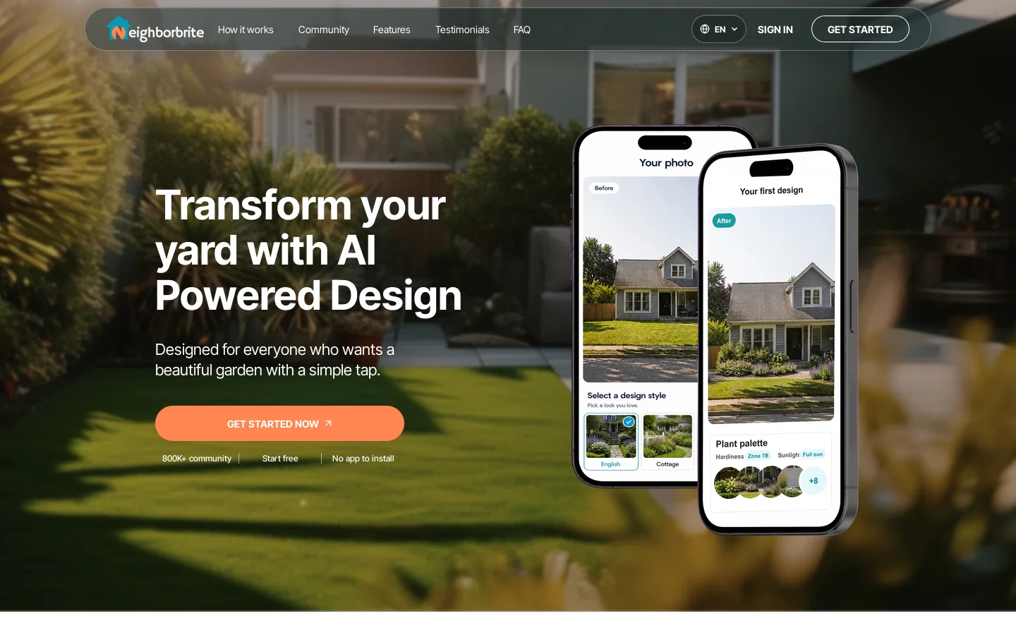 Neighborbrite Homepage screenshot