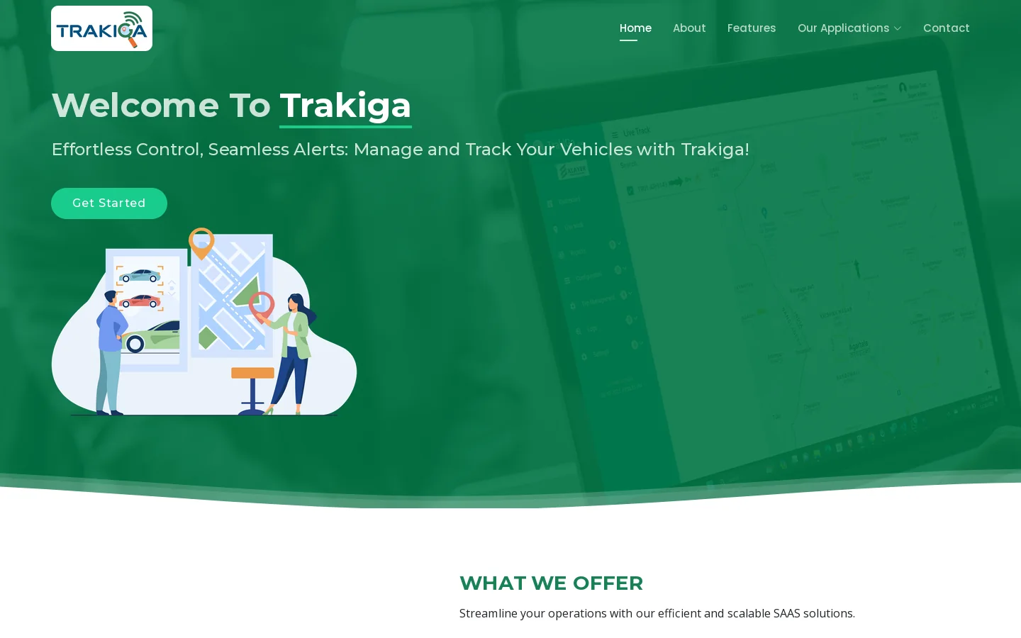 Trakiga Homepage screenshot