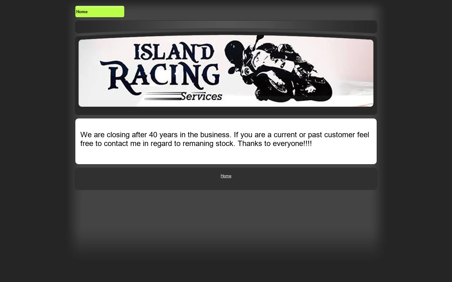 Home Homepage screenshot