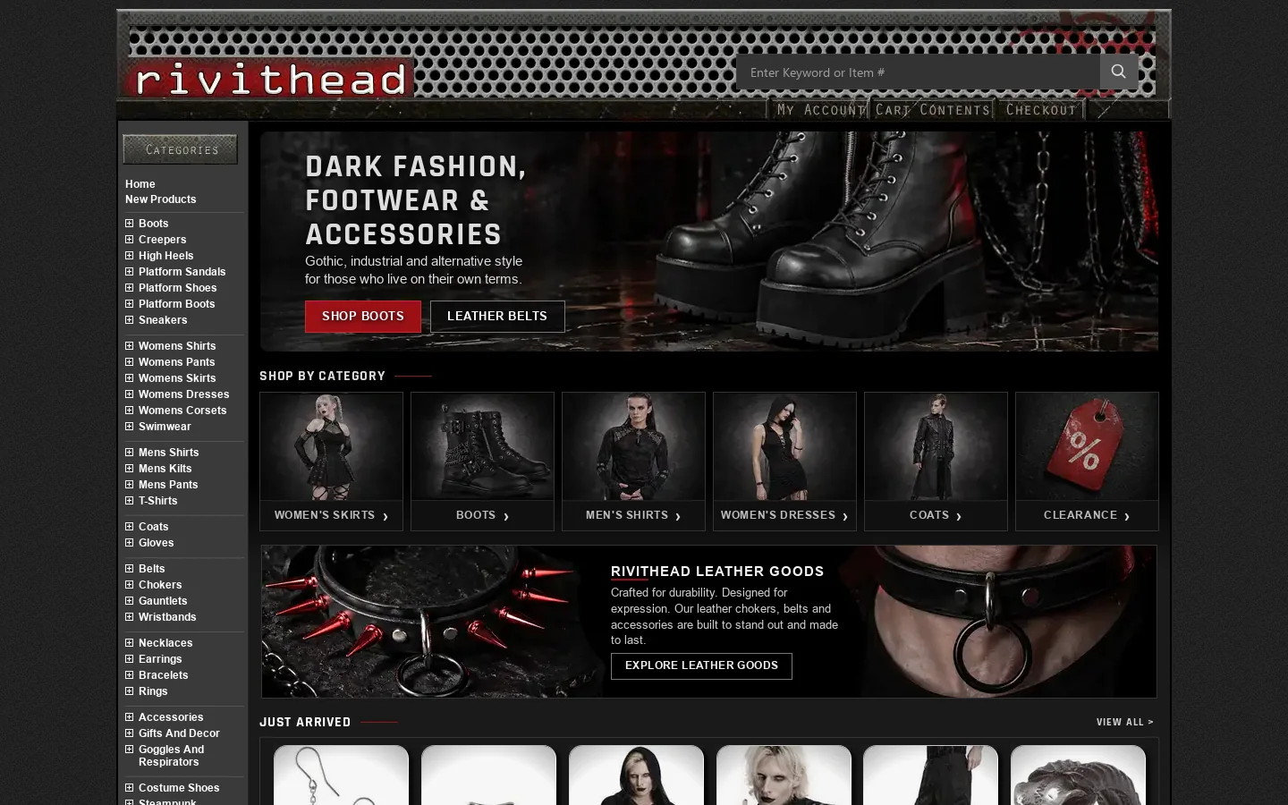 Rivithead Homepage screenshot