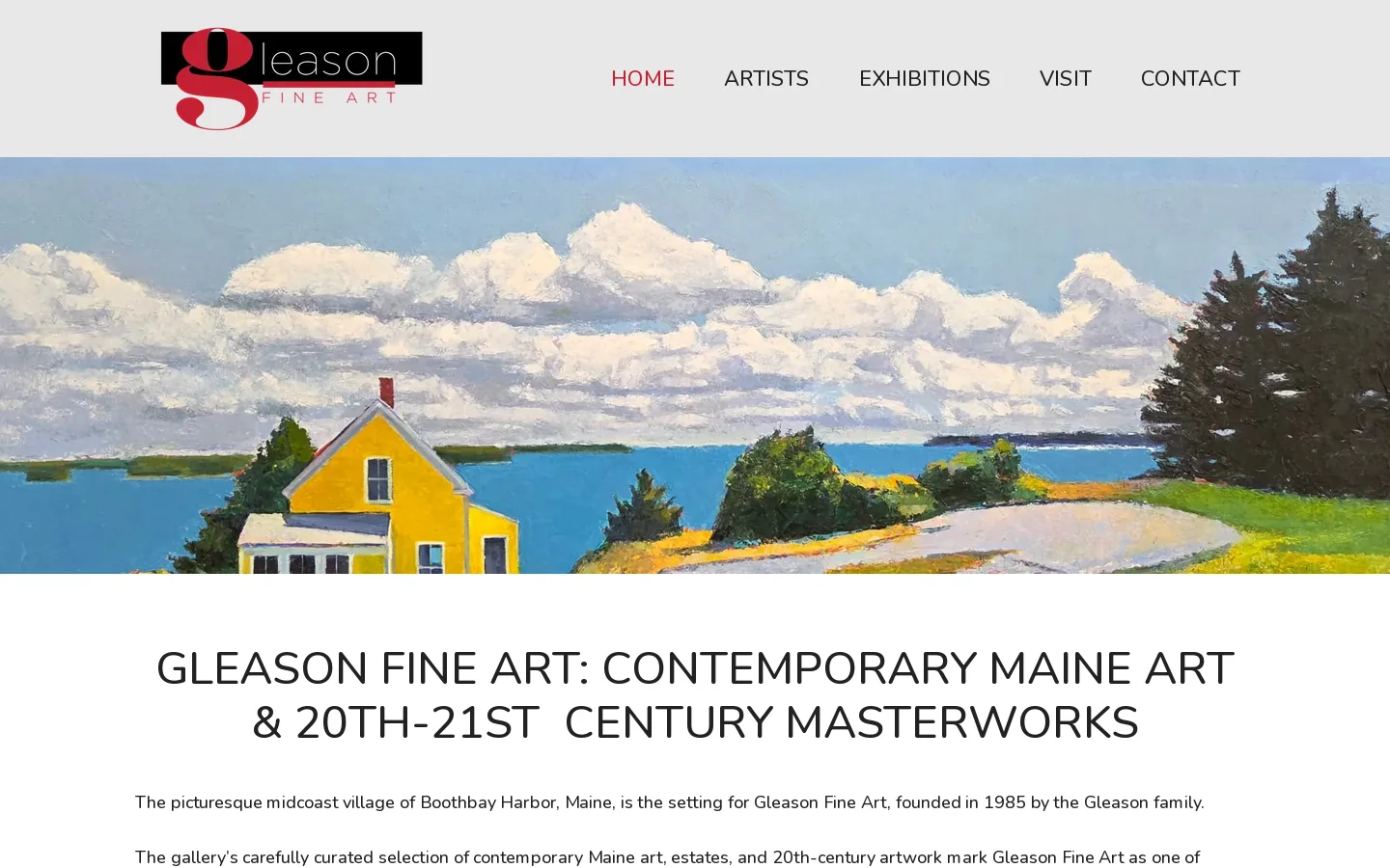 Gleason Fine Art Homepage screenshot