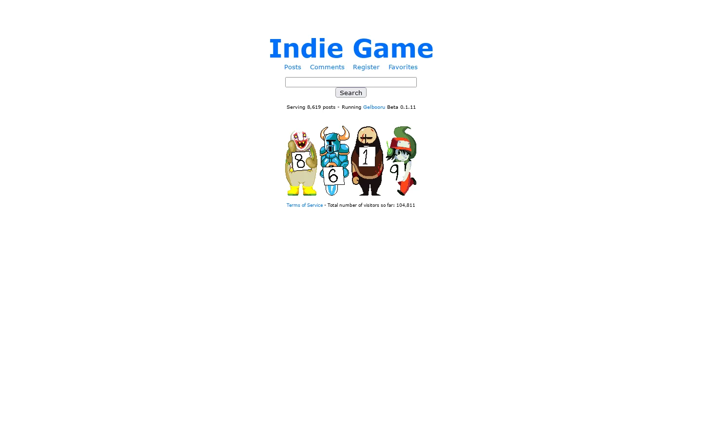 Indie Game Homepage screenshot