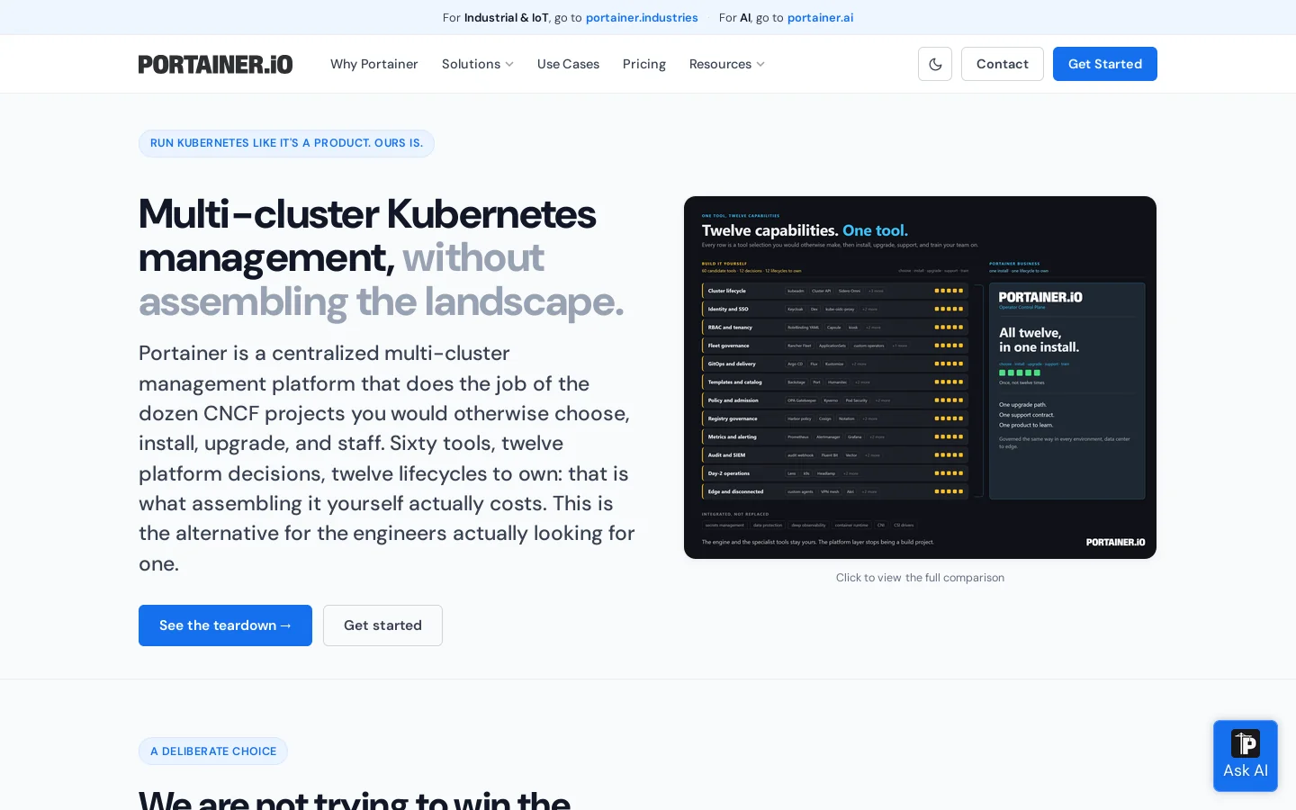 Portainer Homepage screenshot