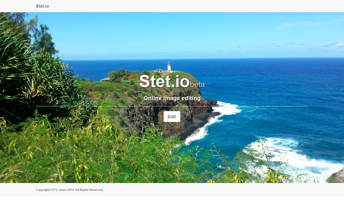 Stet.io Homepage screenshot