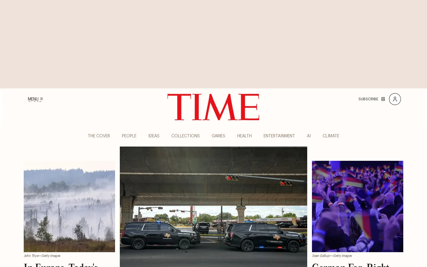 TIME Homepage screenshot
