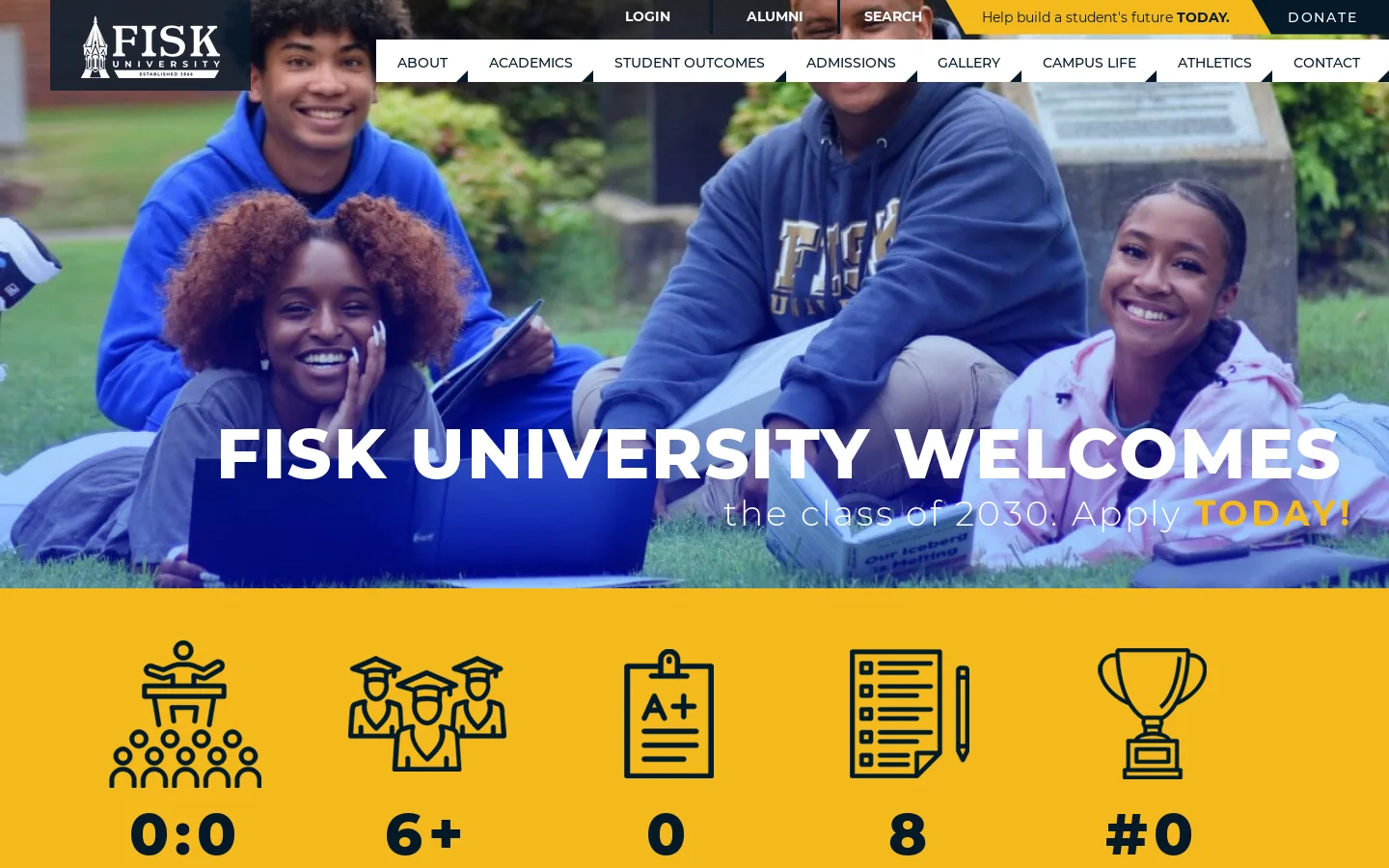 Fisk University Homepage screenshot