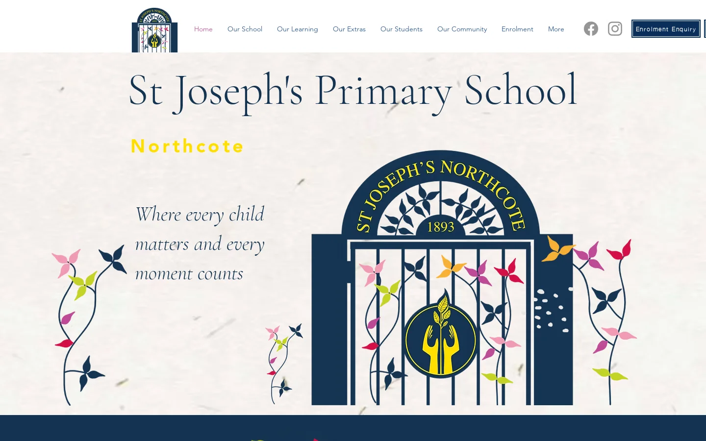 Home | St Joseph's Primary School Northcote Homepage screenshot
