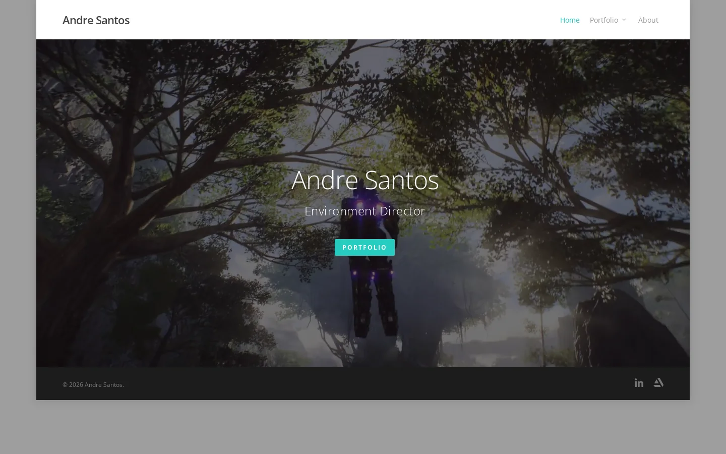 Andre Santos – Associate Environment Director Homepage screenshot