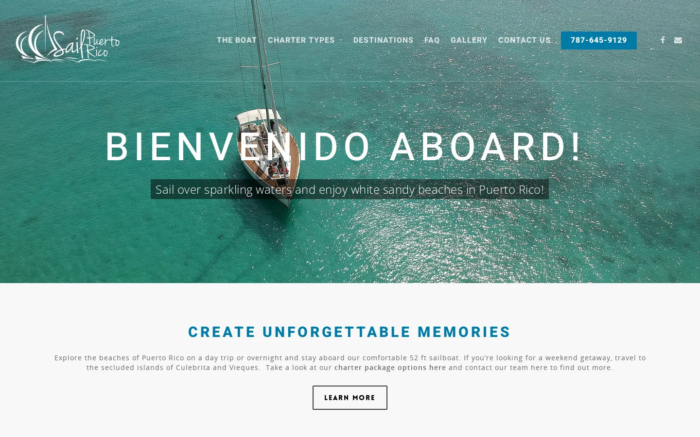 Sail Puerto Rico Homepage screenshot