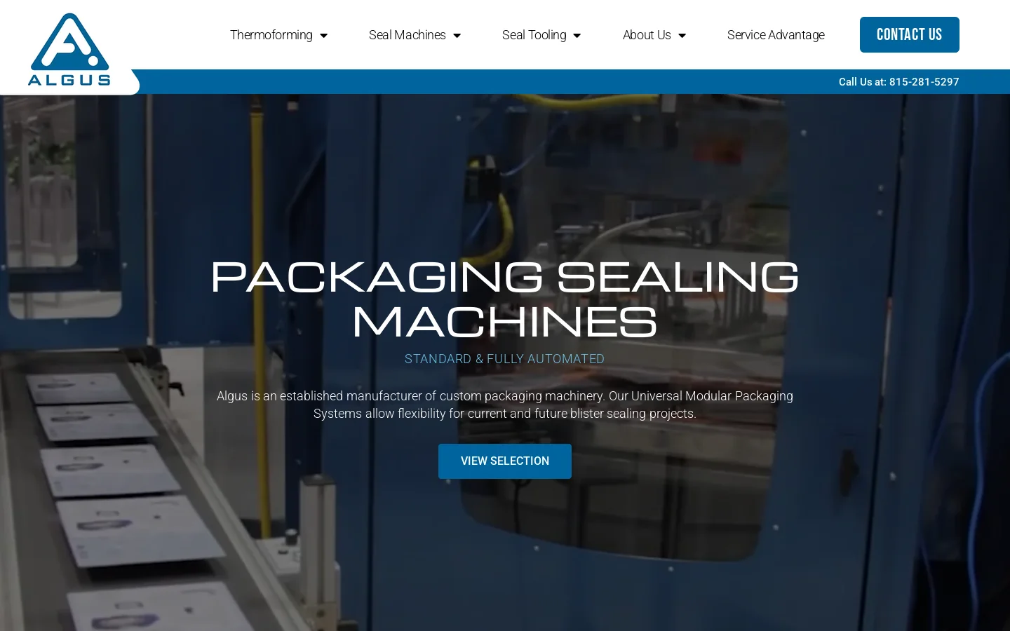 Custom Thermoforming | Seal Machines Homepage screenshot