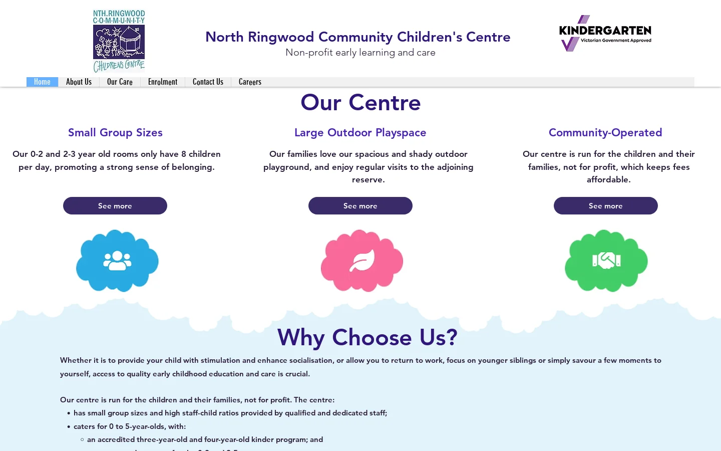 North Ringwood Community Children's Centre | Non-profit early learning and care Homepage screenshot