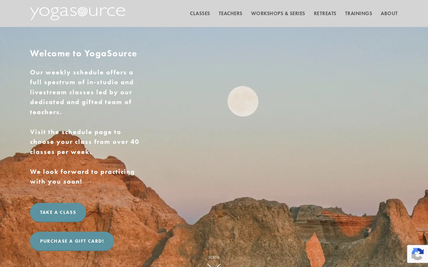 YogaSource Homepage screenshot
