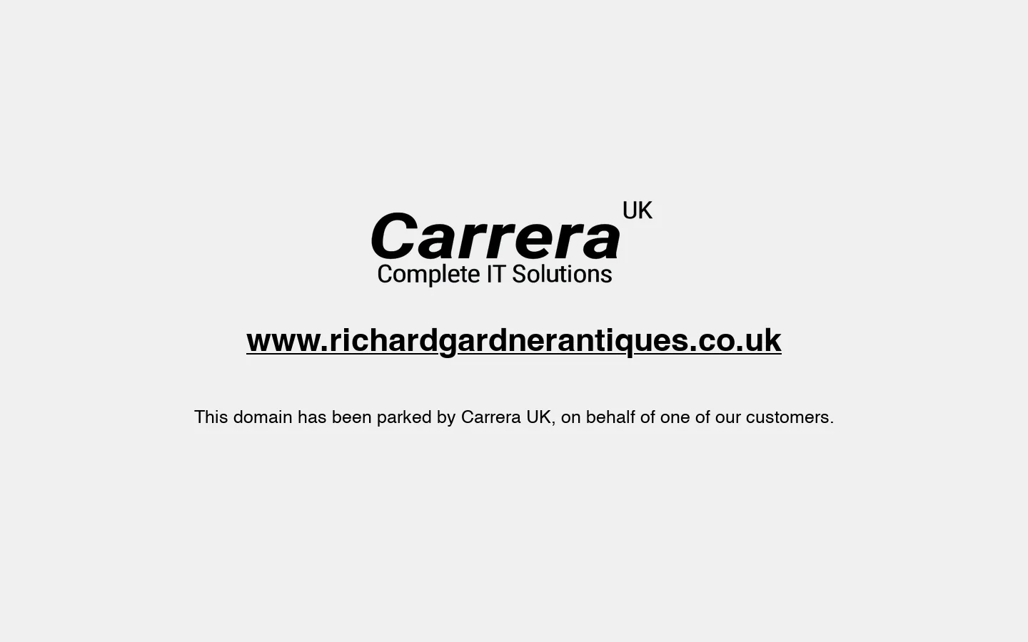 Domain Parked by Carrera UK Ltd Homepage screenshot