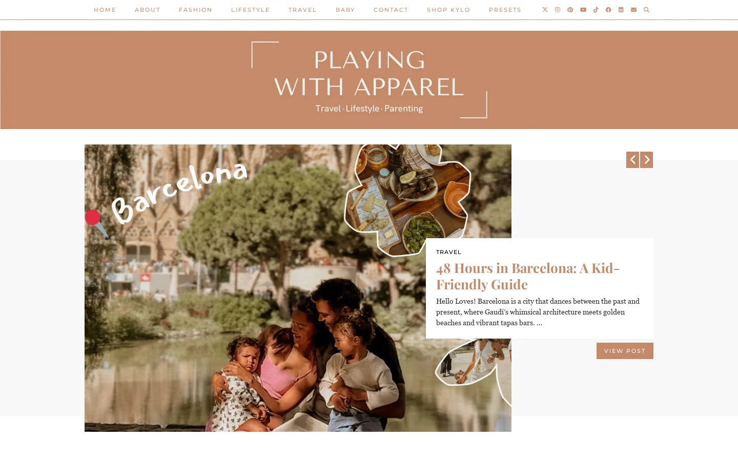 Playing with Apparel Homepage screenshot