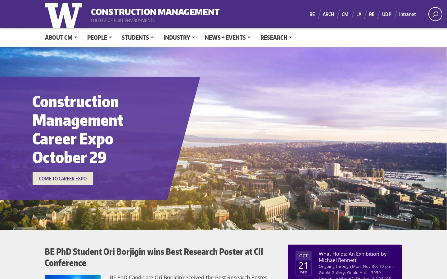 Home - Construction Management Homepage screenshot