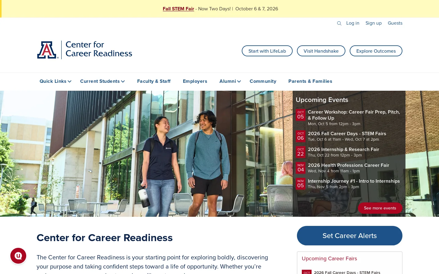 Center for Career Readiness Homepage screenshot