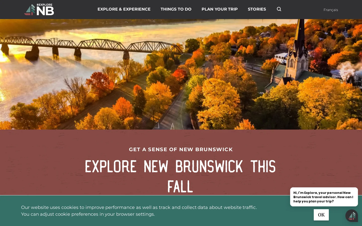 #ExploreNB / Tourism New Brunswick Homepage screenshot