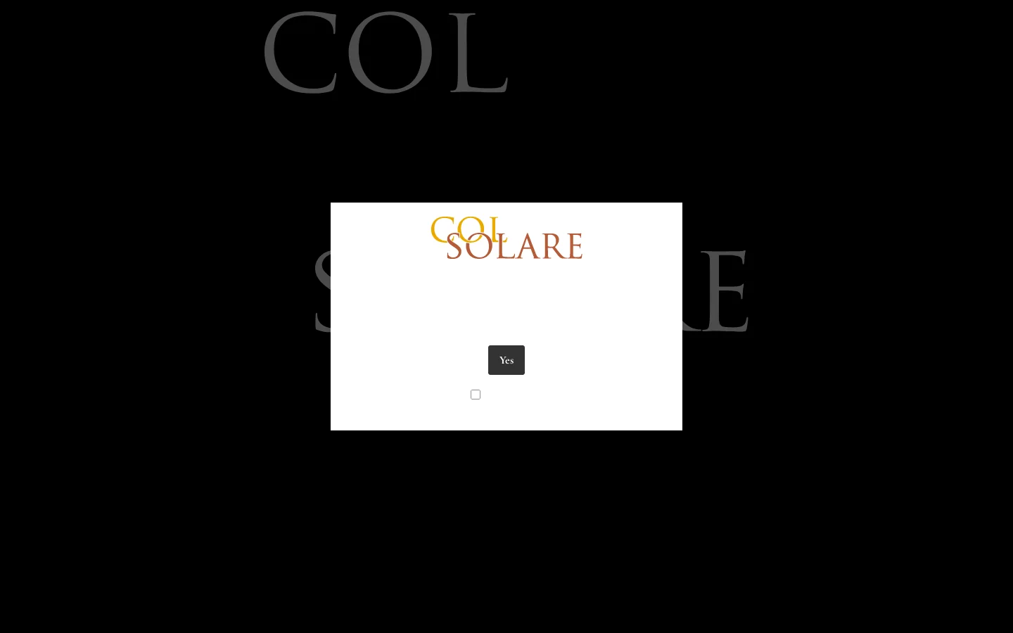 Col Solare Homepage screenshot