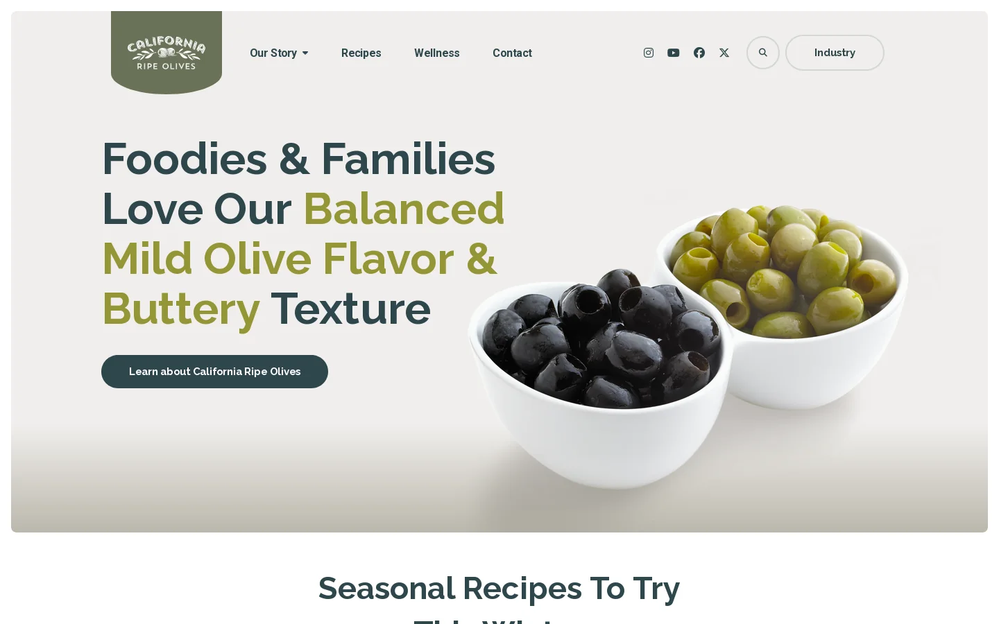 Home - California Ripe Olives Homepage screenshot
