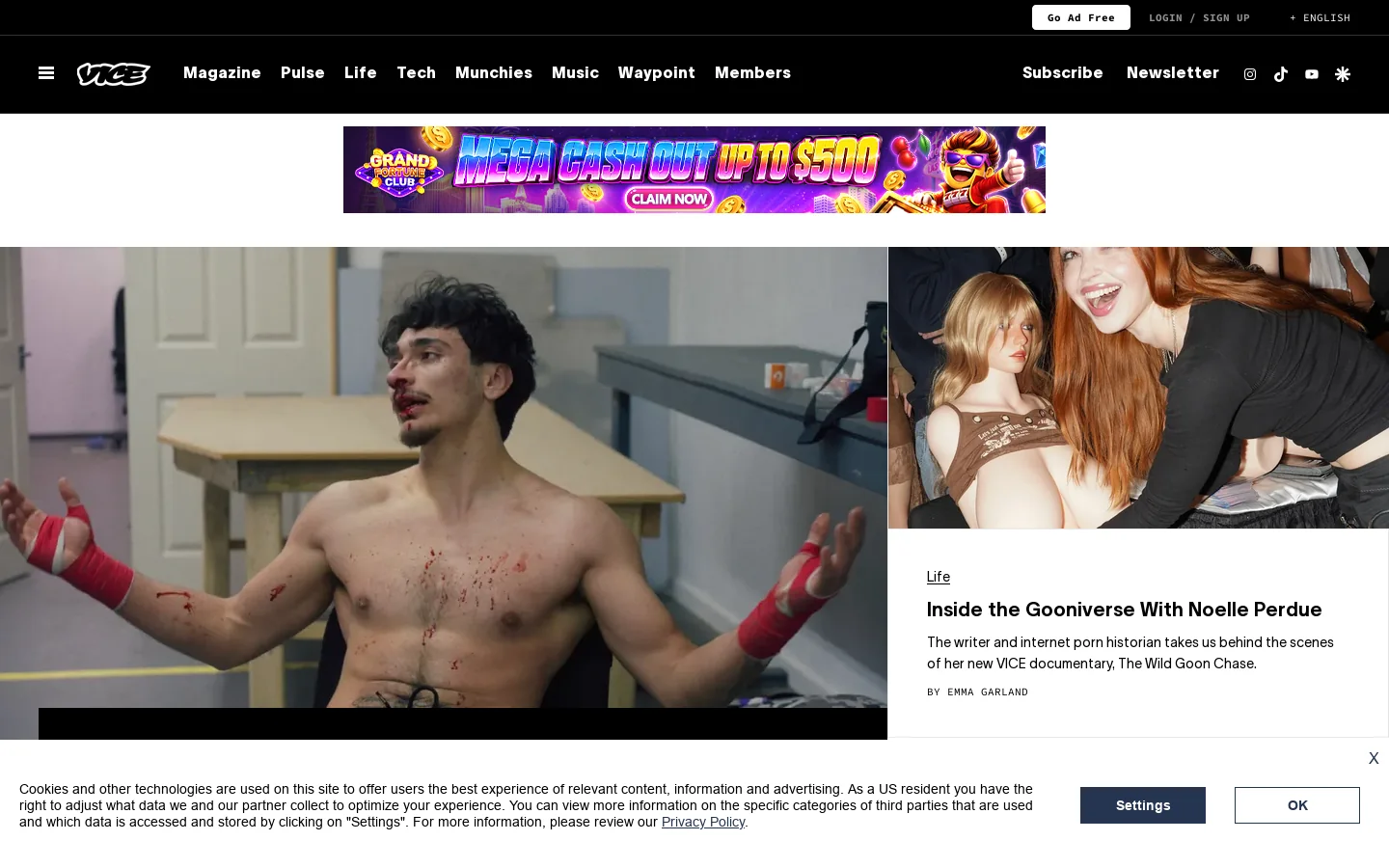 VICE Homepage screenshot