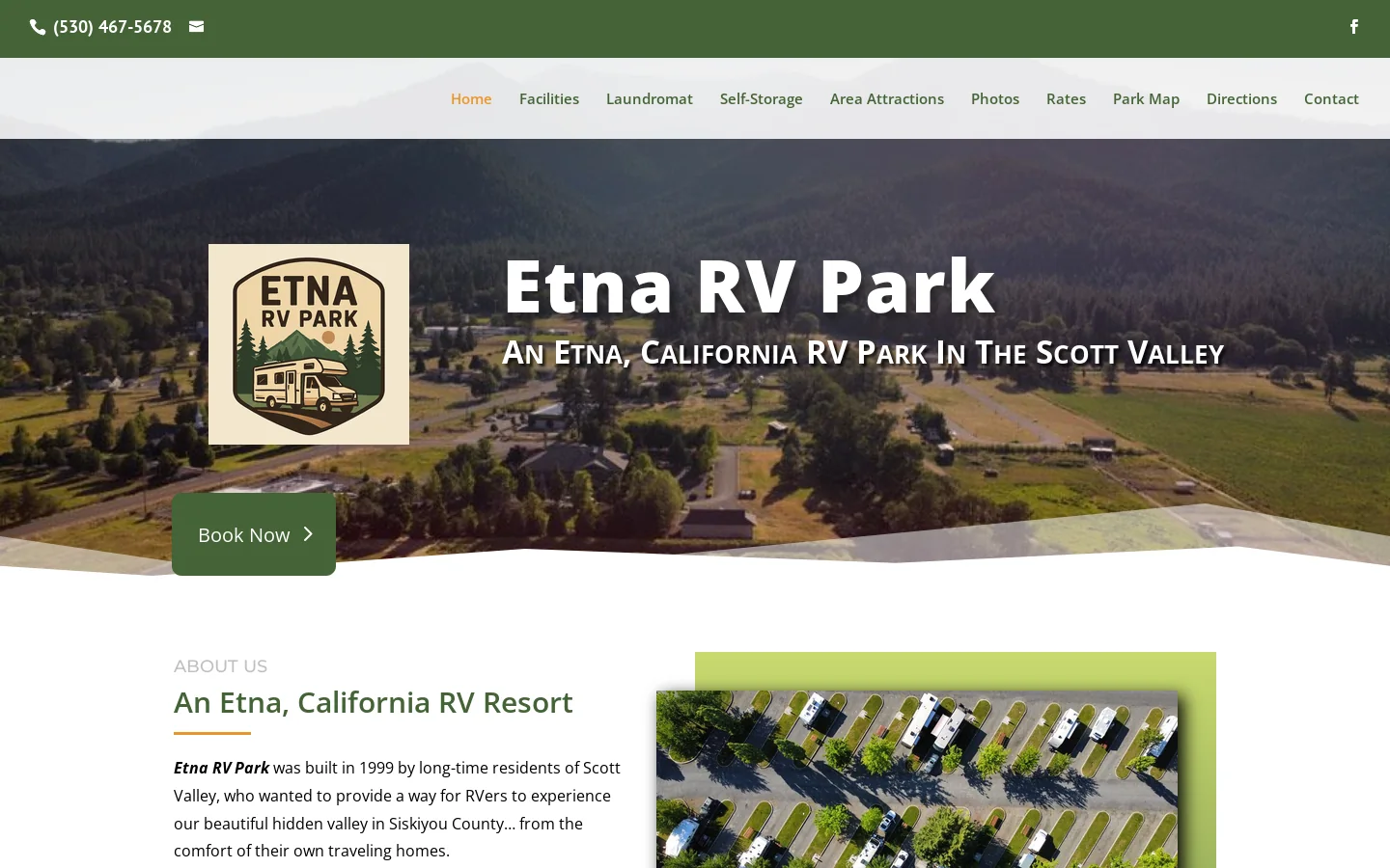 Etna RV Park in Etna, California Looks Forward To Welcoming You! Homepage screenshot