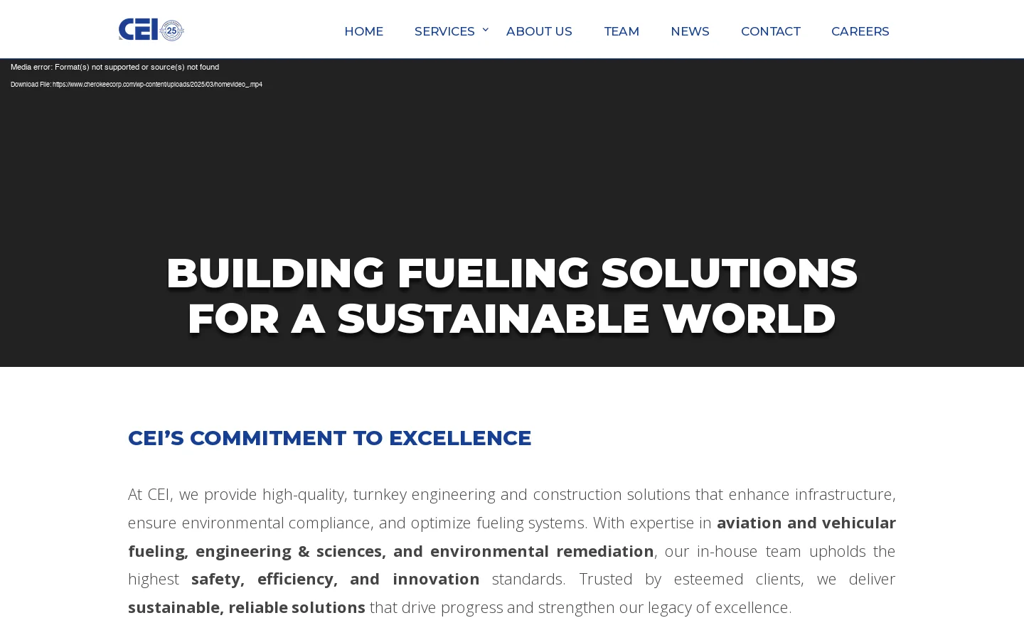 CEI | Homepage screenshot