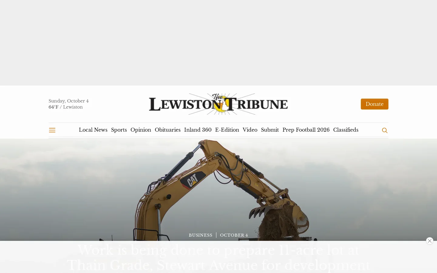 The Lewiston Tribune Homepage screenshot