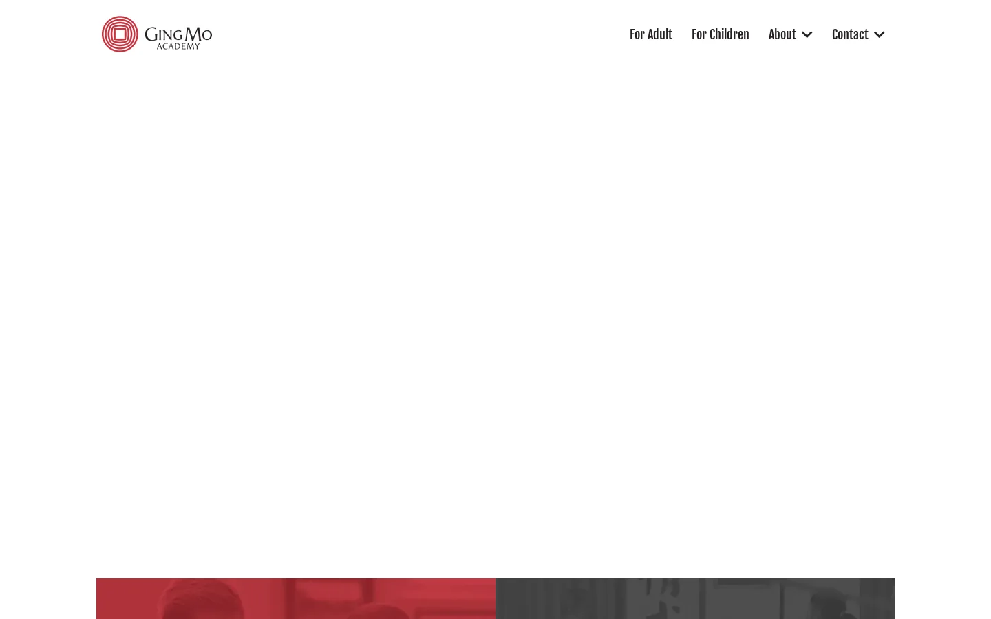 Ging Mo Academy Homepage screenshot