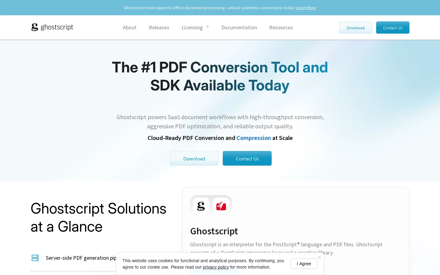 Ghostscript Homepage screenshot