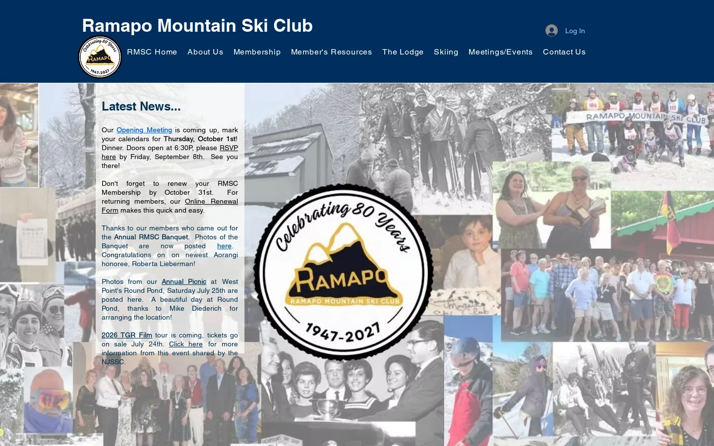 Ramapo Mountain Ski Club | Home Homepage screenshot