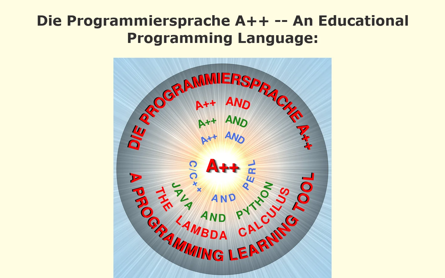 A++ An Educational Programming Language Based on the Lambda Calculus Homepage screenshot
