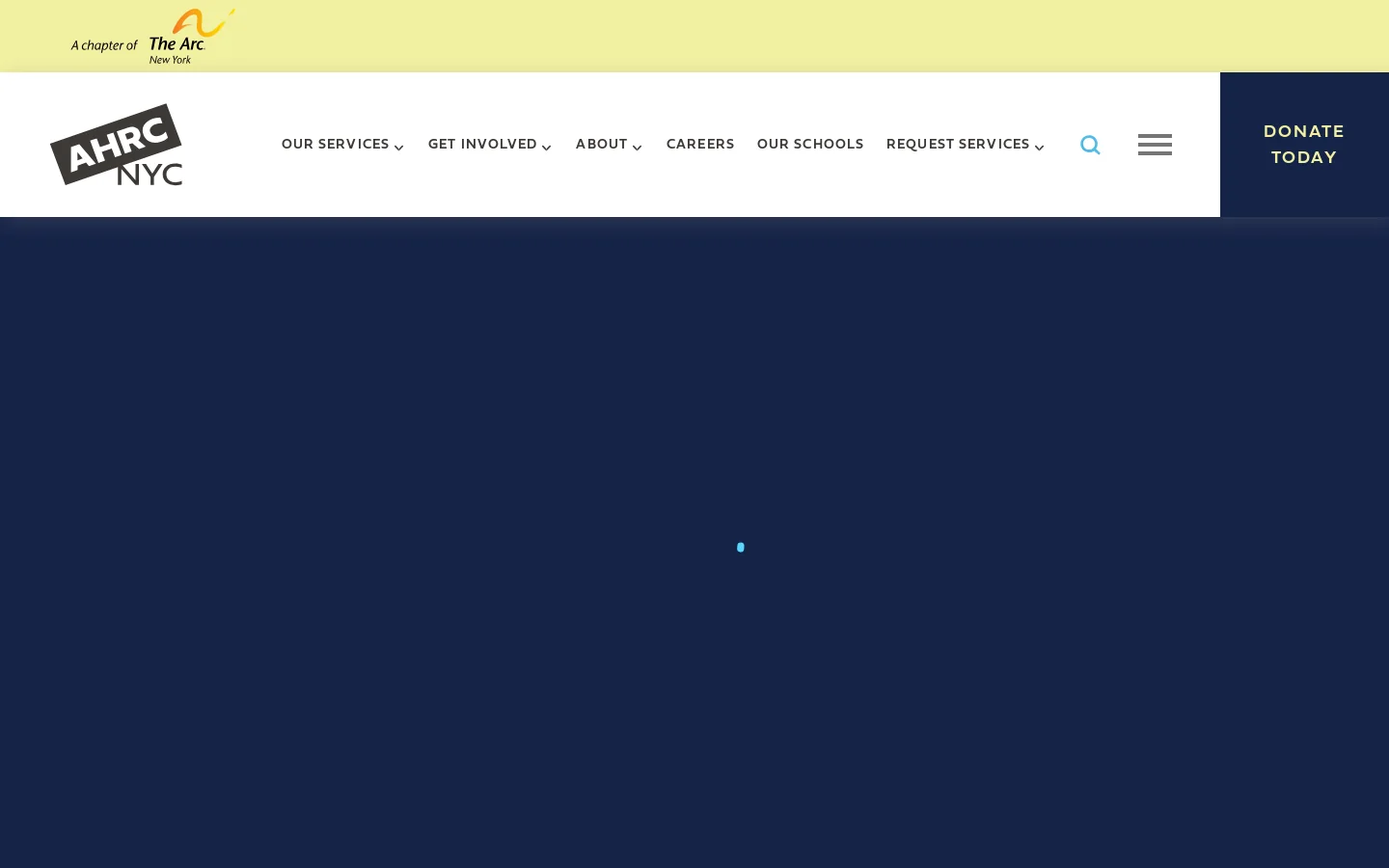 AHRC New York City | A Family Governed Organization Homepage screenshot